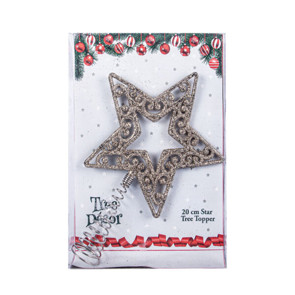 Xmas Tree Decor Star Tree Topper 20cm