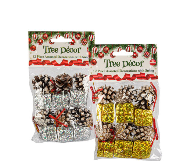 Christmas Tree Decor Set - 12pc X 3cm
