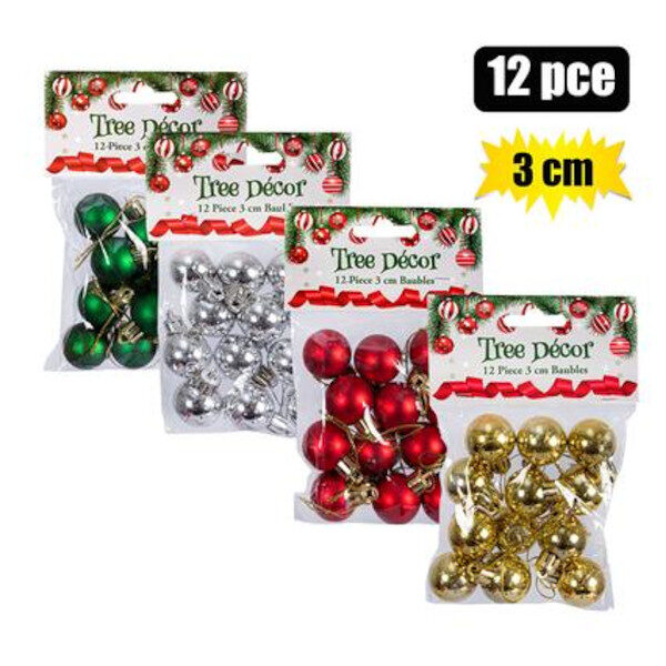 12pc per Pack Tree Decor - 3cm Ball Set