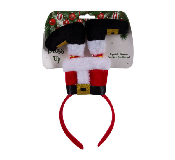 Xmas Dress Up Headband Santa Upside Dwn