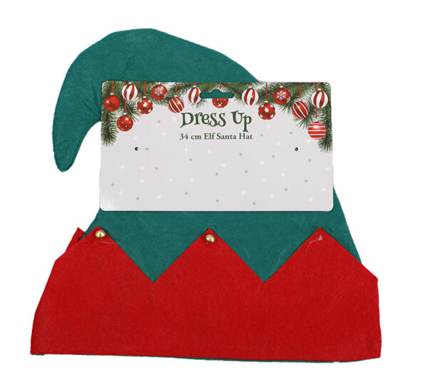 Xmas Dress Up Elf Hat 34cm