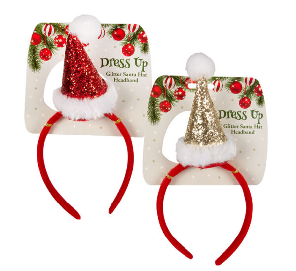Christmas Dress Up Headband Glitter - 26cm