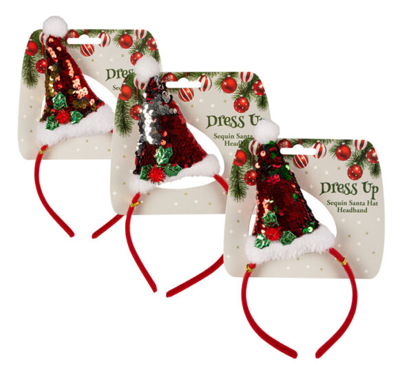 Christmas Dress Up Headband Santa Hat - 21cm