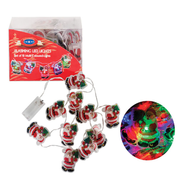 Christmas Lights Battery Opperated Indoor 10 Led - 2m Themed