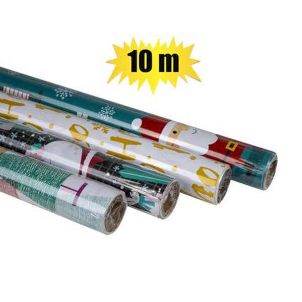 Christmas Gift Wrapping - 70cm X 10m Assorted