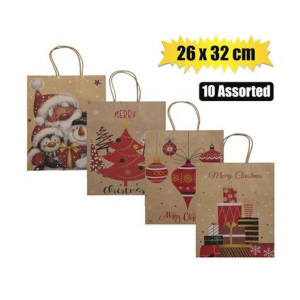 Xmas Stationery Gift Bag Craft 26X32cm