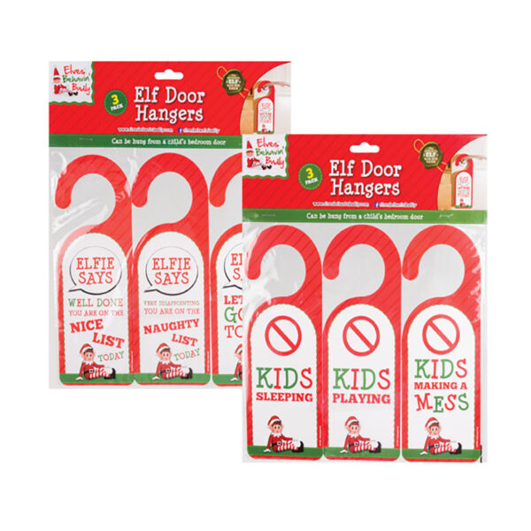 Christmas Sundry Door Hanger Elf - 3 Piece