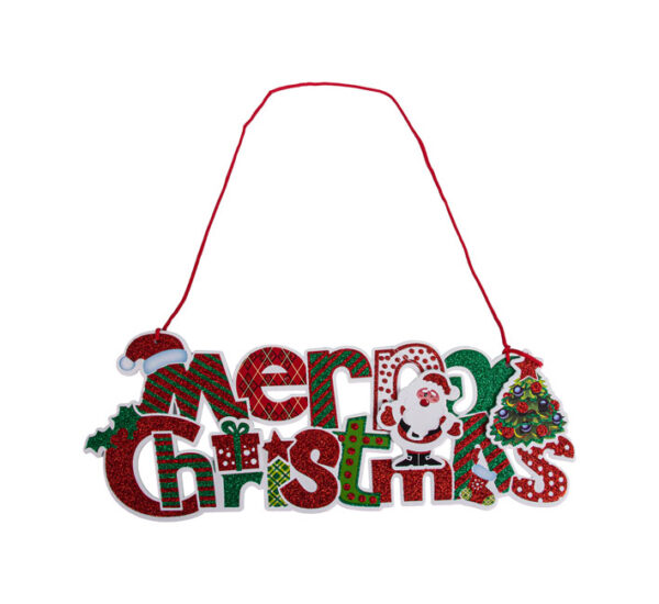 Xmas Sundry Plaque Merry Christmas 40Cm