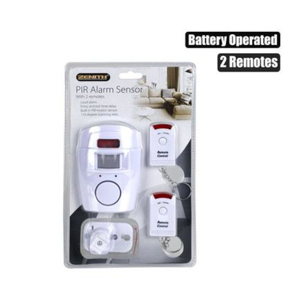 Alarm PIR With 2 Remotes Battery Operated