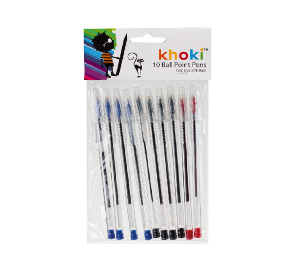 Stick Ball Pen - 10-Pack, Red, Black & Blue