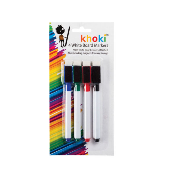 White Boards Marker - 4-Piece, Black, Green, Red, Blue