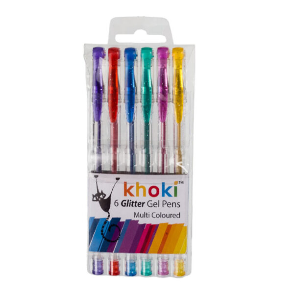 Glitter Gel Pens - 6-Pack, Assorted Colours