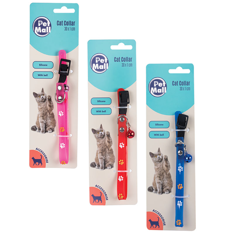 Pet Cat Collar Silicone - 30cm X 1cm Assorted