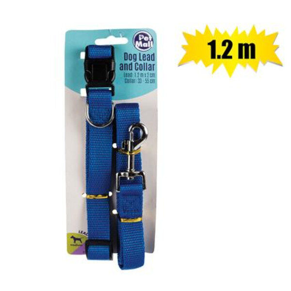 1.2m Dog Collar & Lead Set