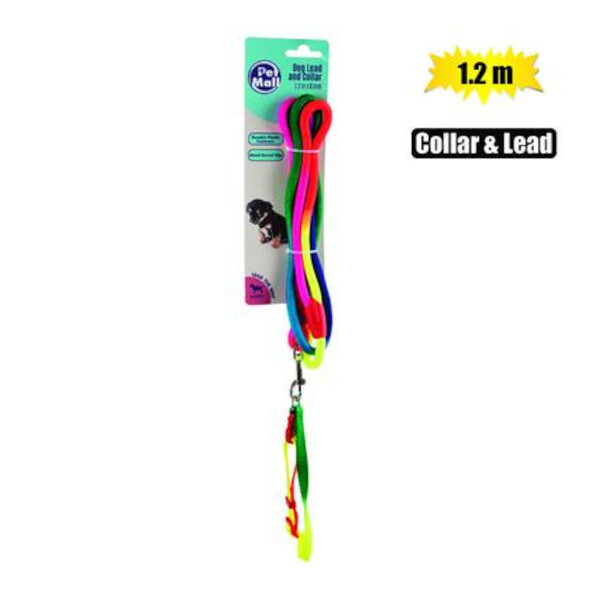 1.2m Dog Collar And Lead Set Rope Type