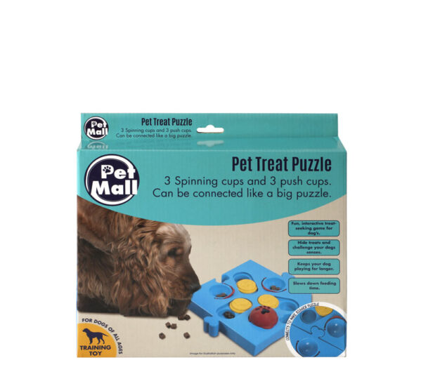 Pet Dog Toy Treat Puzzle 6 Cup 27cm Asst
