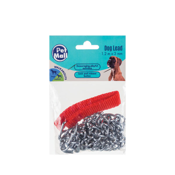 Pet Dog Lead Steel With Nylon Handle - 3mm X 1200mm