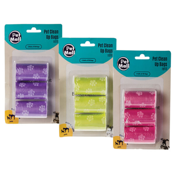 Pet Dog Clean-Up Bags Refill 3x20's