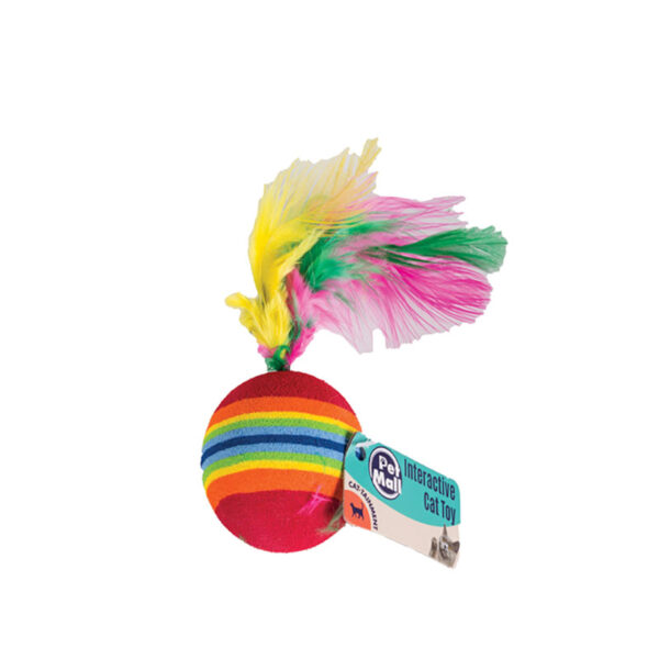 Cat Ball With Feathers - 3.5cm
