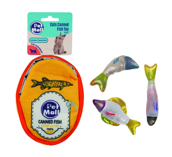 Pet Cat Toy Plush Canned Fish 16cm