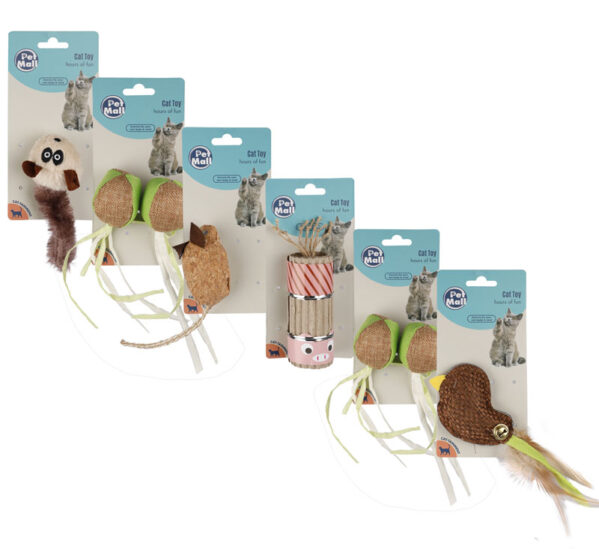Assorted Cat Toys - Natural Look