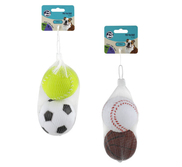 Pet's Spiked Vinol Balls Assorted Colours - 6.5cm