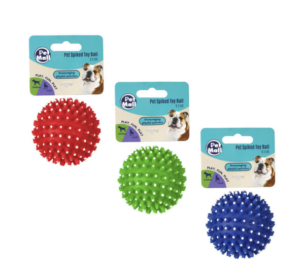 Pet Dog Toy Vinyl Ball Spiked 6.5cm