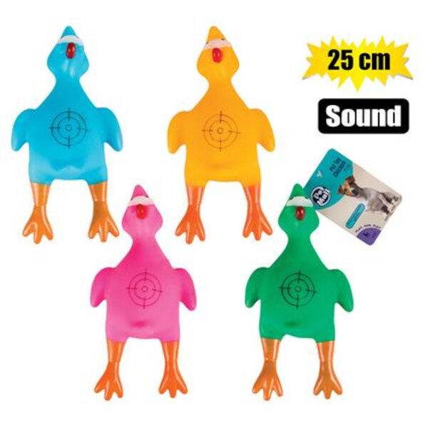 Puppy Toy Chicken - Vinyl, 25cm With Sound