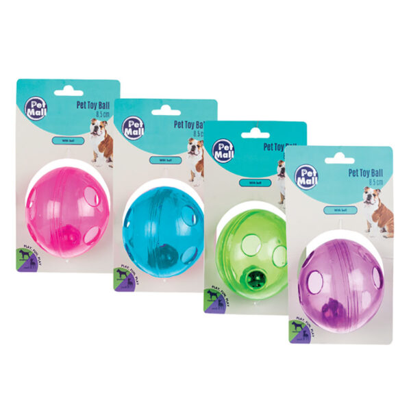 Pet Toy Ball With Bell - 8.5cm