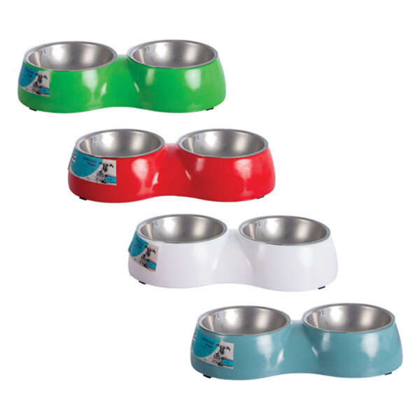 Pet Stainless Steel Bowl – Double, 12cm
