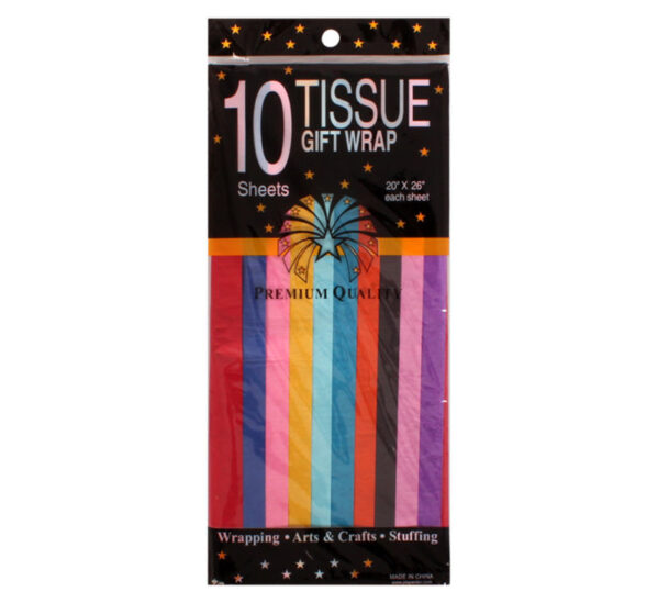 Tissue Paper - Vertical Lines - 10-Pack Sheets, 50 X 70cm