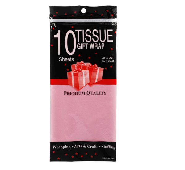 Tissue Paper - Pink - 10-Pack Sheets, 50 X 66cm
