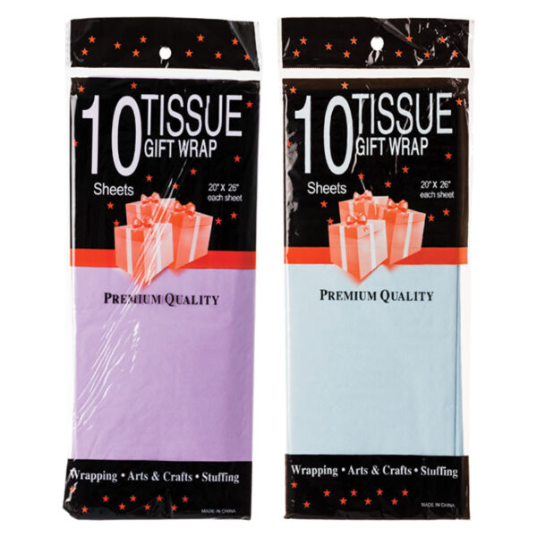 Tissue Paper - Lilac Or Blue - 10-Pack Sheets, 50 X 66cm