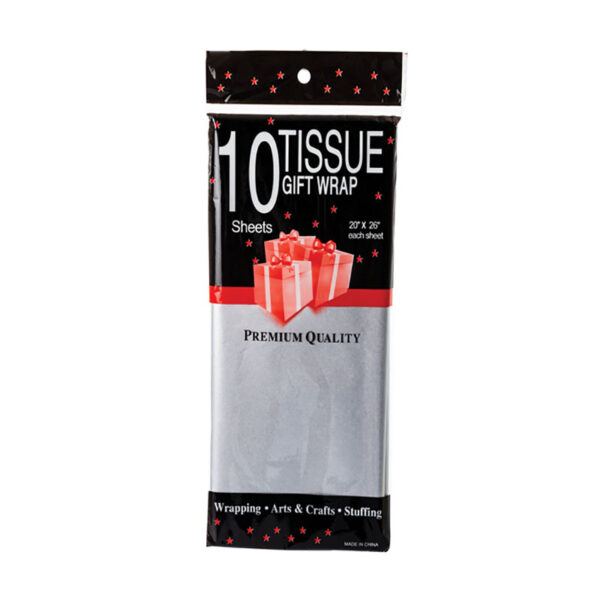 Tissue Paper - Silver - 10-Pack Sheets, 50 X 66cm