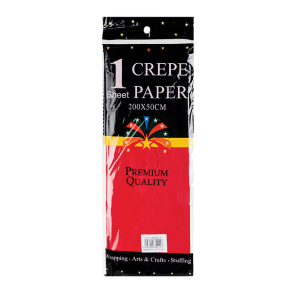 Crepe Paper Red - 50mm X 200cm