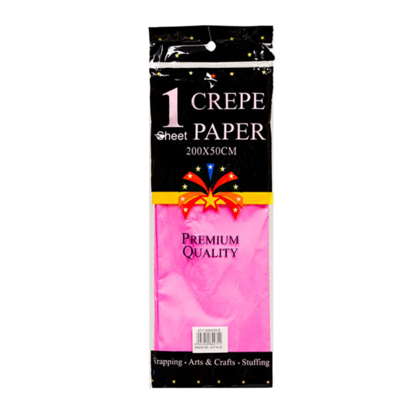 Crepe Paper Pink - 50mm X 200cm