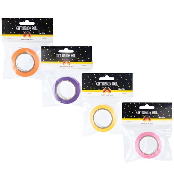 Pearlized Gift Wrap, Ribbon - 1.8 X 910cm, Assorted Colours