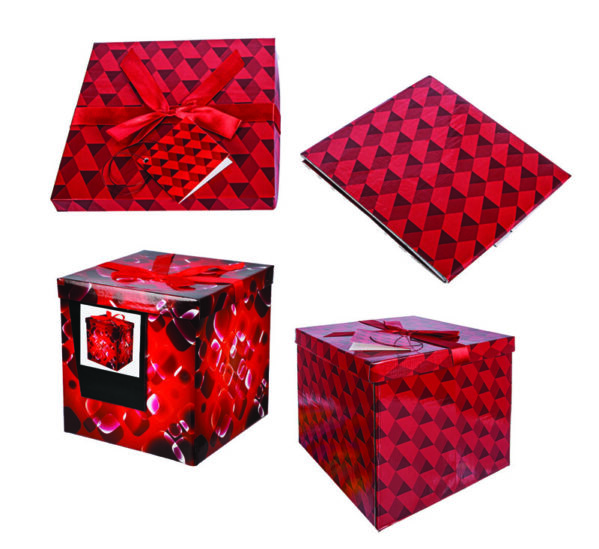 Gift Box Flat Pack Love 22x22x22cm
