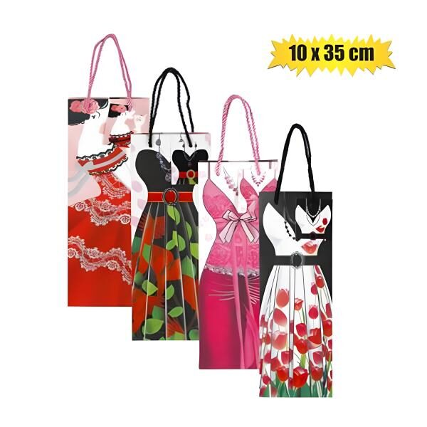 Wine Gift Bag - 35 X 10cm, Assorted