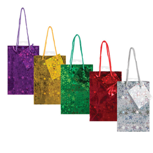 Small Metallic Gift Bag - 12 X 17cm, Assorted