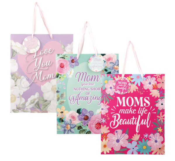 Large For Mum Gift Bag - 25x32cm, Assorted