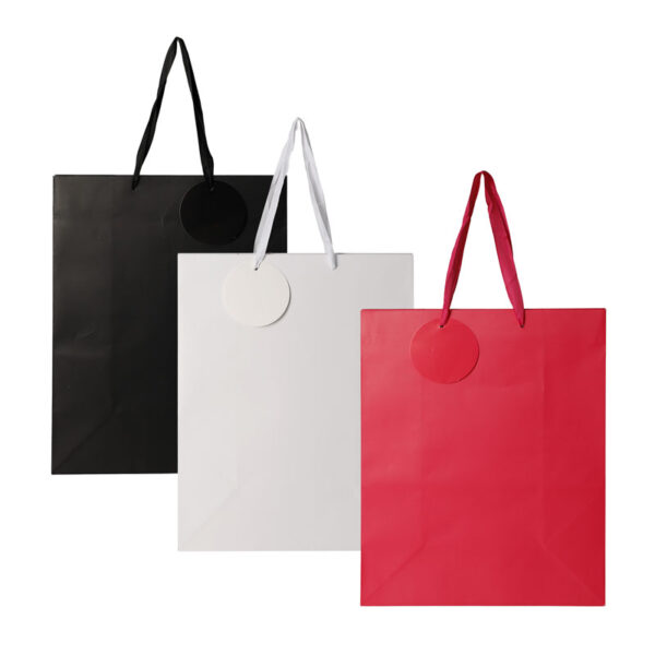 Large Solid Color Gift Bag - 32 X 25cm, Assorted