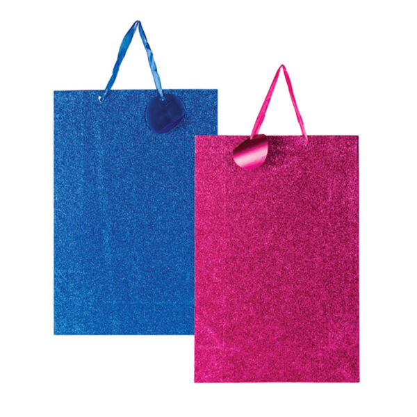 Jumbo Metallic Glitter Gift Bag – Assorted Colours, 33 X 44cm