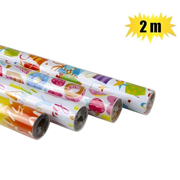 Gift Wrap, Birthday Designs – 70cm X 2m
