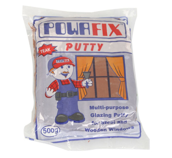 Bulk Pack 12 X Powafix Putty Multi Purpose Teak - 500g