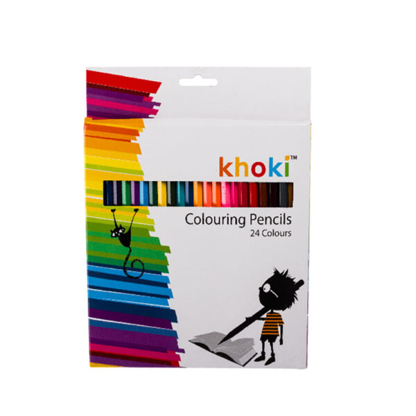 Long Pencil Crayons - 18cm, 24 Colours