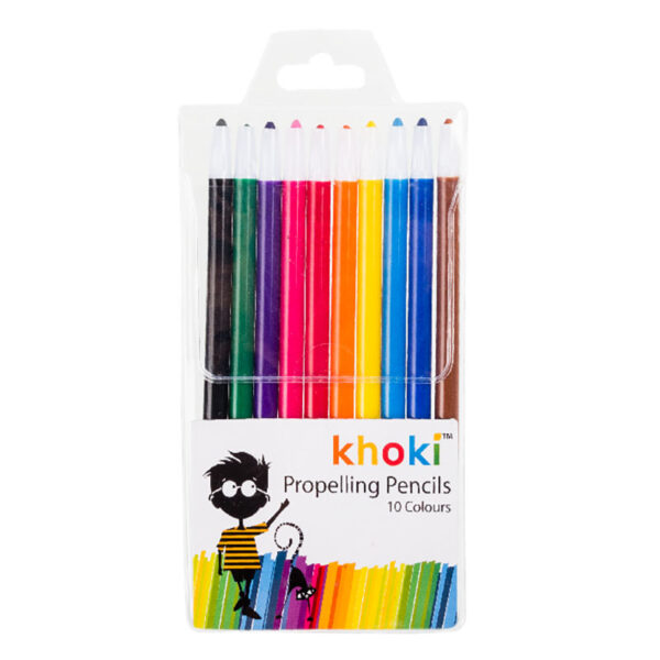 Propelling Pencil Crayons - 10-Pack, Assorted Crayons