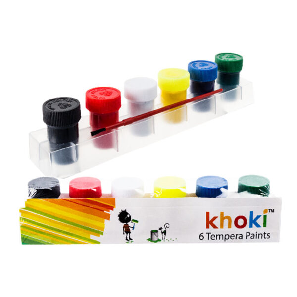 Tempera Washable Paints - 6-Pack, Assorted Colours