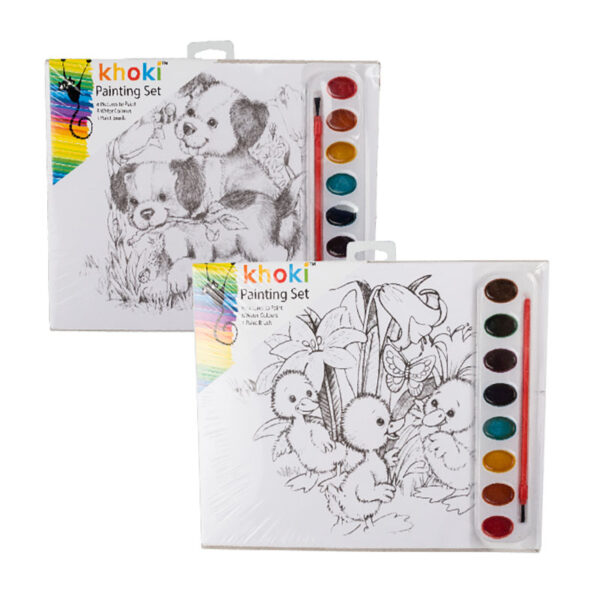 Paint Set, Learn To Paint - Pictures To Paint, Paints & 1 Brush