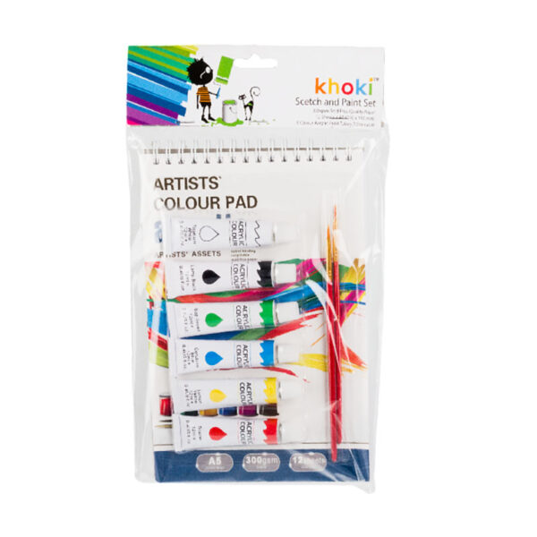 Sketch Pad Set - A5, 12-Page Pad & Acrylic Paints